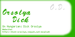 orsolya dick business card